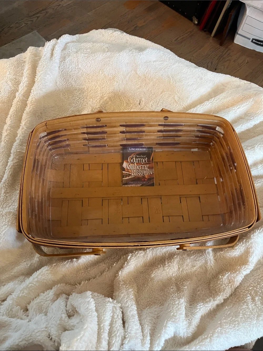 Longaberger Warm Brown Rectangular Woven Serving Basket